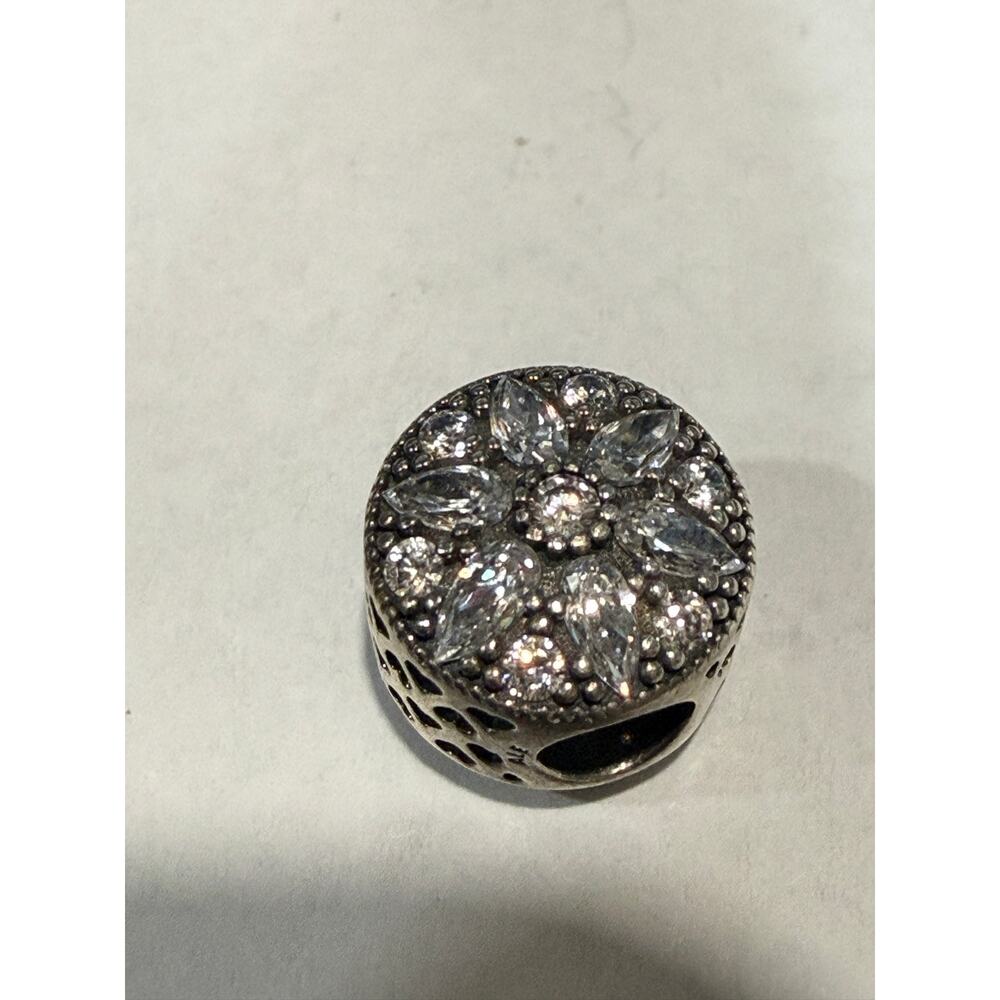 Pandora Moments Radiant Bloom Clear Chrystal CZ Sterling Silver Charm